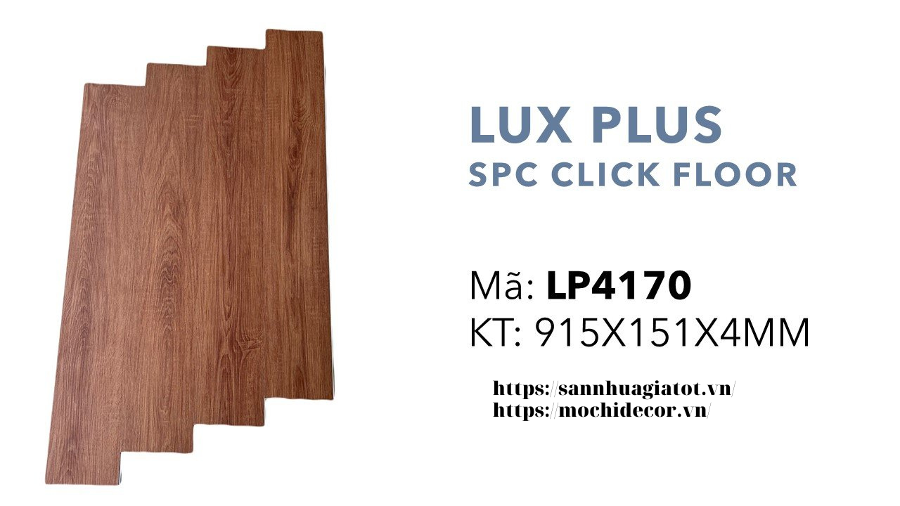 Sàn nhựa Hèm Khóa Lux Floor SPC 4mm mã LP4170